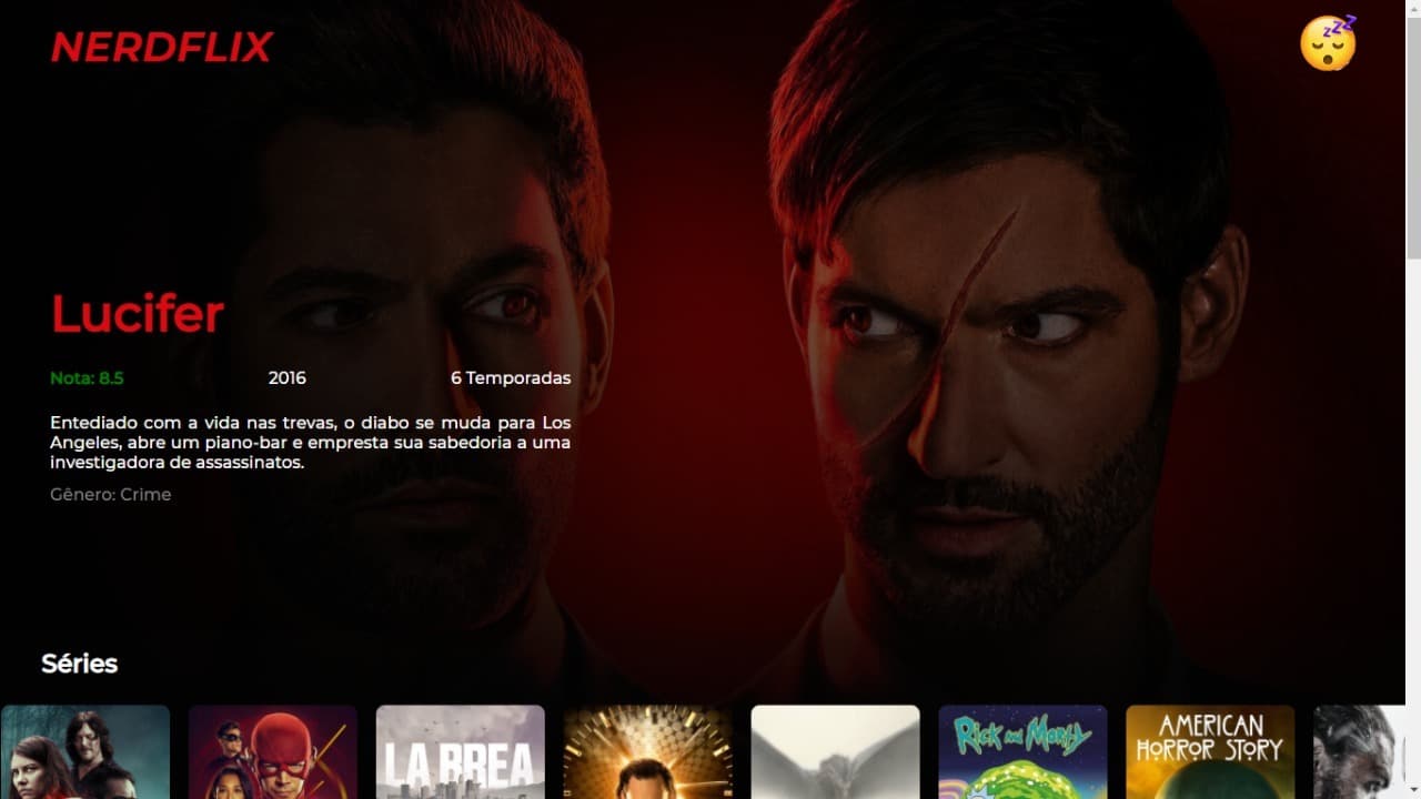 Capa do projeto de clone da interface do Netflix